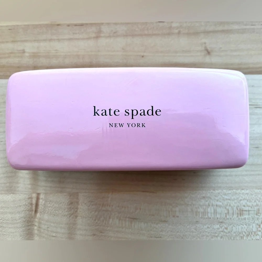 Kate Spade Pink/Green Leather Eyewear Case